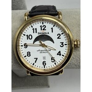 Read Description Shinola Moon Phase Runwell New Battery Mens 41MM 7.5